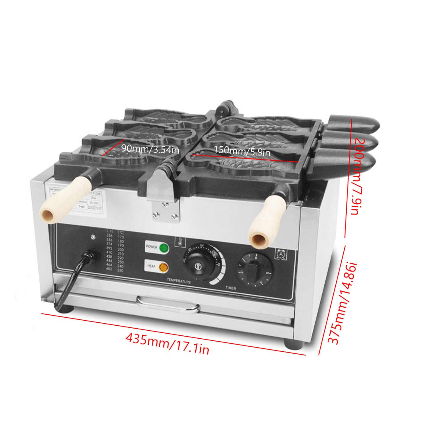 Three head flipping open mouth fish