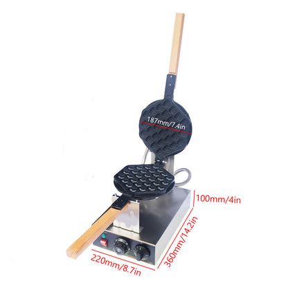 Máquina para hacer gofres con burbujas de corazón