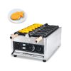 Commercial Stainless Steel 6pcs Taiyaki Fish Waffle Maker Non-Stick Teflon Coating 50-300℃/122-572℉ Adjustable Snack Machine