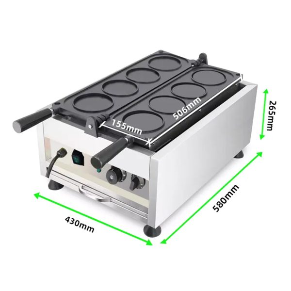 Industrial Commercial Customized Cheese Gold Coin Electric NonStick Waffle Iron Custom logo Waffle Maker for Outdoor Indoor Use