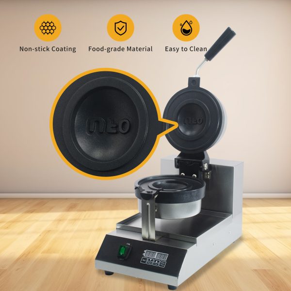 Commercial Digital UFO Burger Ice Cream Filling Waffle Maker Sandwich Press 50-250℃ Easy-to-Operate Non-Stick  Snack Maker New