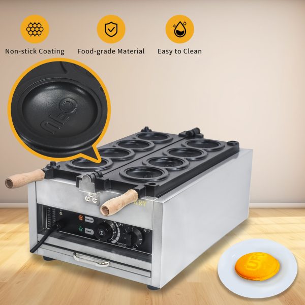 Easy-to-Operate Non-Stick UFO Burger Ice Cream Filling Waffle Maker Sandwich Press 50-250℃/122-482℉ Snack Machine New Condition