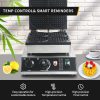 Electric 4-Piece Stainless Steel Belgian Waffle Maker Non-Stick Rectangle Shaped for Kids and Adults Breakfast Household Use
