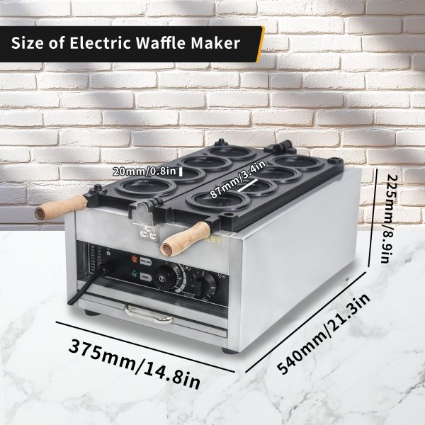 Easy-to-Operate Non-Stick UFO Burger Ice Cream Filling Waffle Maker Sandwich Press 50-250℃/122-482℉ Snack Machine New Condition