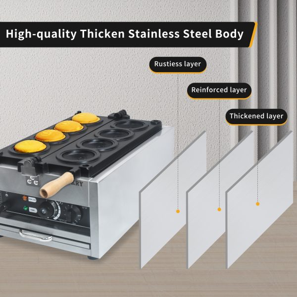 Easy-to-Operate Non-Stick UFO Burger Ice Cream Filling Waffle Maker Sandwich Press 50-250℃/122-482℉ Snack Machine New Condition