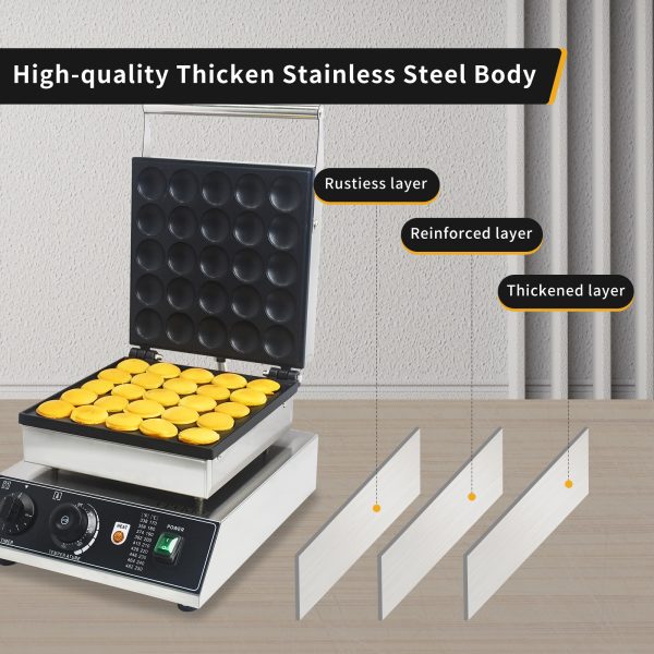 Cpvkry Mini Dutch Pancake Maker Non-Stick Stainless Steel Dorayaki Baker Machine for Gifts Option