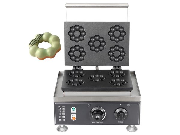 Commercial 1500W Double-Sided Heating Waffle Donut Maker New Stainless Steel Circular Donut Manufacturing Machine for Bagel