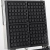 Commercial 4pcs Stainless Steel Rectangle Waffle Maker Non-Stick Industrial Belgian Waffle Iron Temperature Time Control New