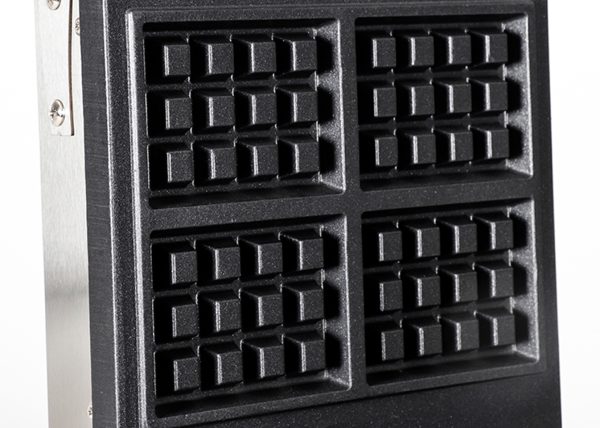 Commercial 110/220V 4pcs Square Belgian Waffle Maker Iron Non-Stick for Teflon Coating 50-300℃ Adjustable Snack Machine New