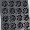 Commercial electric heating 16-hole circular waffle machine grid circular baking and baking machine snack equipment waffle oven