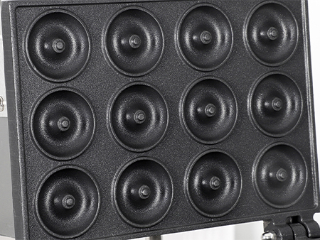 110v/220v Commercial Electric Donut Machine 12 Hole Mini Donut Machine with Non-Stick Coating Snack Machine