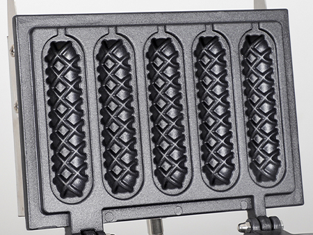 Commercial 1550W Electric Lolly Stick Waffle Maker 5 Slice Non-Stick Stainless Steel Machine Snack Corn Dog Crispy Waffle Maker