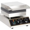 Commercial 4-Slice Nonstick Stainless Steel Square Waffle Maker with Temperature & Time Control 50~300℃ for Snacks New Condition