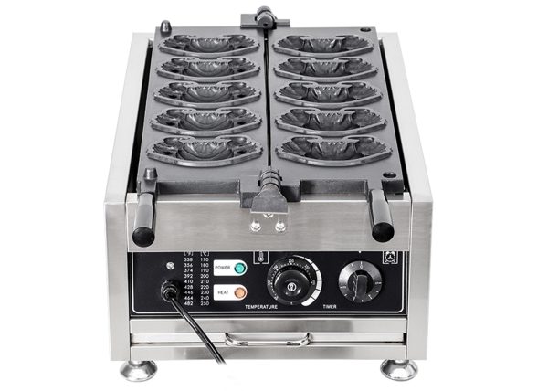 CPVKRY 110/220V Commercial Industrial Crab Shape Non-Stick Cooking Coating Waffle Maker Machine New Snack Snack Machine