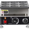 New 9pcs 3in Electric Stainless Steel Dorayaki Waffle Baker Machine for Household Use