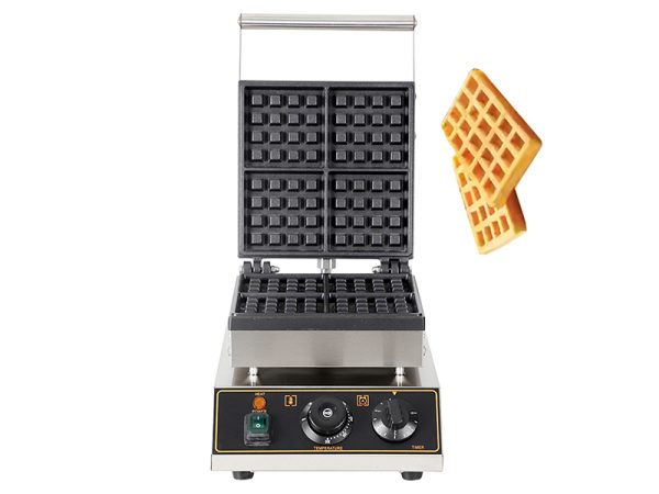 Commercial Electric 5-Hole Double-Sided Waffle Donut Maker Non-Stick Surface Temperature Range 122-572℉ for Restaurants New