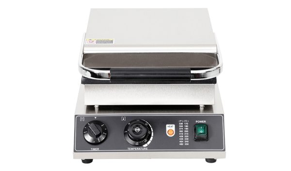 Commercial 4pcs Stainless Steel Rectangle Waffle Maker Non-Stick Industrial Belgian Waffle Iron Temperature Time Control New