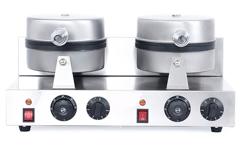 Professional 2600W Electric Double Head Foam Waffle Machine Egg Heart Shaped Temperature Controlled for Household Use