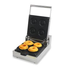 Commercial Double-Sided Heating Stainless Doughnut Maker Professional Kitchen Non-Stick Snack Machine Temperature Control New