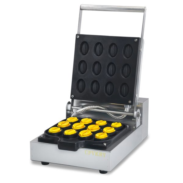 Commercial New Coffee bean Waffle Maker Large 1300 Watt Stainless Steel Waffle Machine Electric for Sale