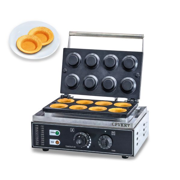 1550w Commercial Electric Cooking Pie Machine Mini Egg Tart Shell Pie Crust Pressing Machine Nonstick 8pcs Egg Tart Machine