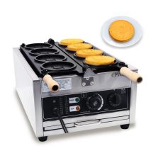 CPVKRY Customized Korean Industrial Gold Coin Shape Waffle Maker Machine Electric Gas for Restaurant Use Cheesy Customization