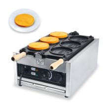 CPVKRY Commercial Custom American Round Gold Coin Cheese Shape Non Stick Waffle Maker Machine