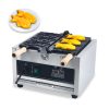 LED Professional Electric 110V Japanese Taiyaki Waffle Iron Machine Non-Stick Teflon Coating Intelligent 3 Pcs Fish Type Snack