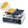 Commercial Double-Heating Stainless Steel Bubble Waffle Stick Maker 3-Grid Nonstick Electric Waffle Snack Machine Condition New
