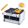 Commercial 10 Yen Coin Operated 1550W 2-in-1 Stainless Steel Waffle Maker Adjustable Temper New Snack Machine for Waffle Sticks