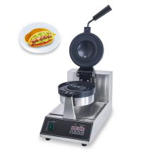 110 220V Digital Non-Stick Stainless Steel UFO Burger Maker Ice Cream Filling Waffle Sandwich Press for Hotels Coffee Shops