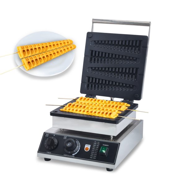 Christmas Tree Shaped Non-Stick Teflon Coating Waffle Maker 110V 50-300℃/122-572℉ Adjustable Snack Machine