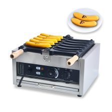 Commercial 110/220V Banana Shaped Smiling Face Waffle Maker Non-Stick for Restaurants Kitchen Snack