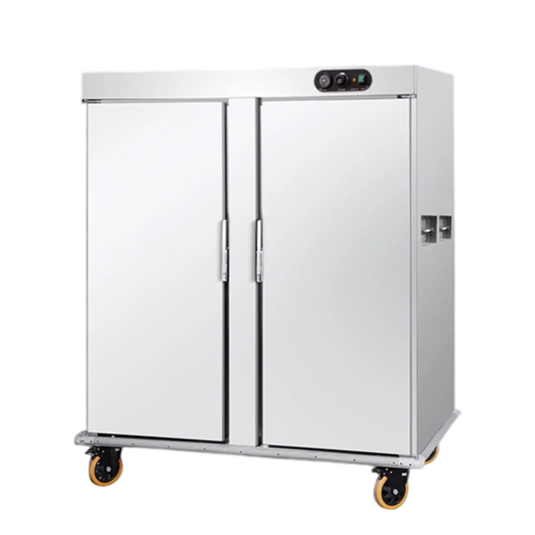 Commercial Multi Functional Heat Holding Cabinet Hotel Electric Mobile Banquet Cart with Integrated Food Warmer Two Door