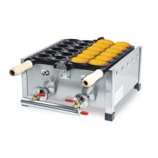 Professional Commercial Stainless Steel Smiling Egg Iron Machine Non-Stick Easy Operate Gas Waffle Maker for Snack Bar New