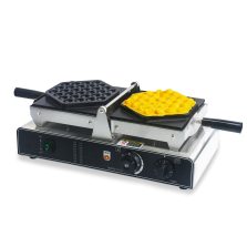 Commercial Electric Stainless Steel Bubble Waffle Machine 110/220v Hong Kong Egg Waffle Snack Non-Stick Temperature Time Control