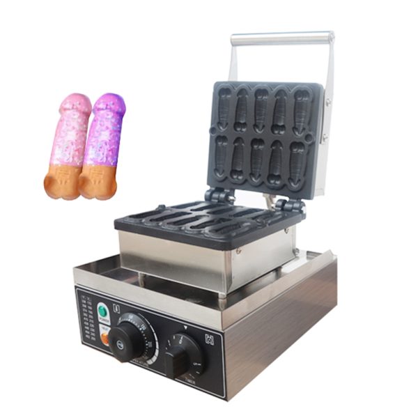 1600w Baking Equipment Mini Penis Shaped Waffle Maker Non-stick Dick Waffle Maker for Sale
