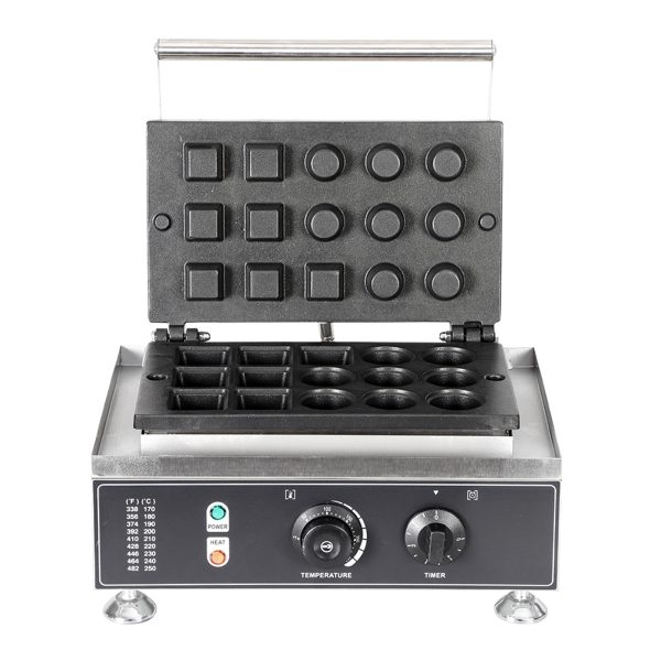 Commercial Mini Grid Waffle Maker Machine New Small Waffle Bites Maker for Kids Square and Circular Tiny Waffle Snacks