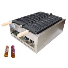 Professional 8 pcs Two-Row Stainless Steel Penile Waffle Maker Electric Gas Fashion Style Penis Shape Stuffed Waffle Machine