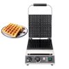 Commercial 4pcs Stainless Steel Rectangle Waffle Maker Non-Stick Industrial Belgian Waffle Iron Temperature Time Control New