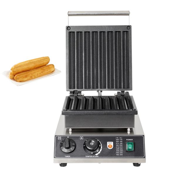Electric 1750W Stainless Steel Waffle Stick Maker Deep-Fried Sticks Bread Stick Frying Machine for Snacks Including Corn Dog