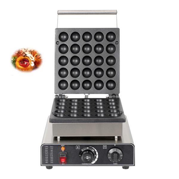 Commercial 25PCs Takoyaki Maker 2kW Heating Stainless Steel Grill Baker Ball Shaped Fill Cheese Waffle Maker for Household New