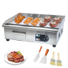 Portable Commercial Burger Griddle Electric Non-Stick Stainless Steel Griddle Grill Flat Plate for Restaurant Outdoor