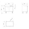 Commercial Hotel Electric Hot air Food Warmer Cabinet Double Doors Stainless Steel Body Kitchen 8L Warming Holding Equipment
