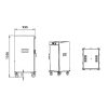 Commercial Electric Kitchen Hot Food Warming Cabinet 6L Stainless Steel Body Mobile Electric Food Warming Cabinet with Wheels