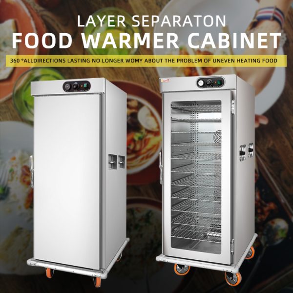 Commercial Industrial Stainless Steel 9L Food Warmer Cart 11 Trays Hot Food Holding Cabinet Banquet Warming Holding Equipment