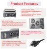 Commercial Electric 5-Hole Double-Sided Waffle Donut Maker Non-Stick Surface Temperature Range 122-572℉ for Restaurants New