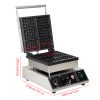 Commercial 110V/220V Stainless Steel Non-Stick Waffle Maker with Flip Balance Heating New Condition 6pcs Honeycomb Pop