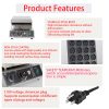 Commercial electric heating 16-hole circular waffle machine grid circular baking and baking machine snack equipment waffle oven