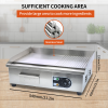 Portable Commercial Burger Griddle Electric Non-Stick Stainless Steel Griddle Grill Flat Plate for Restaurant Outdoor